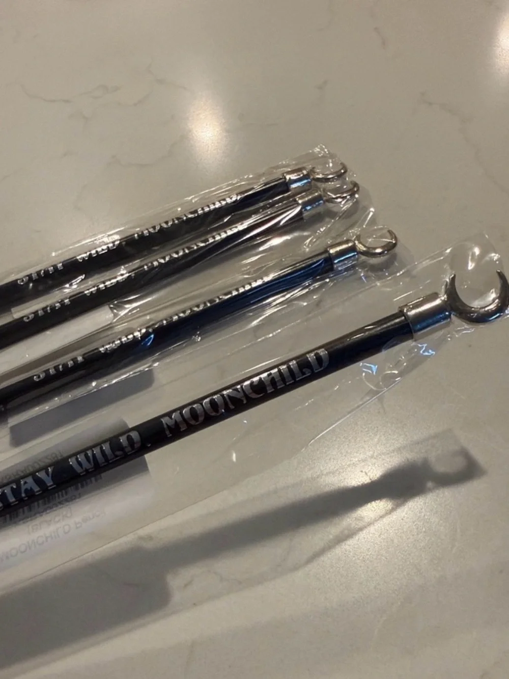 4x Killstar Stay Wild Moonchild Crescent Black Graphic Pencils Stationary Witchy